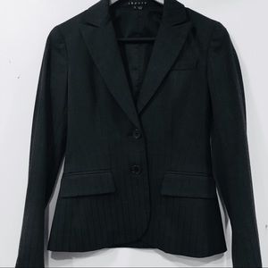 Theory charcoal Nettie pinstripe blazer